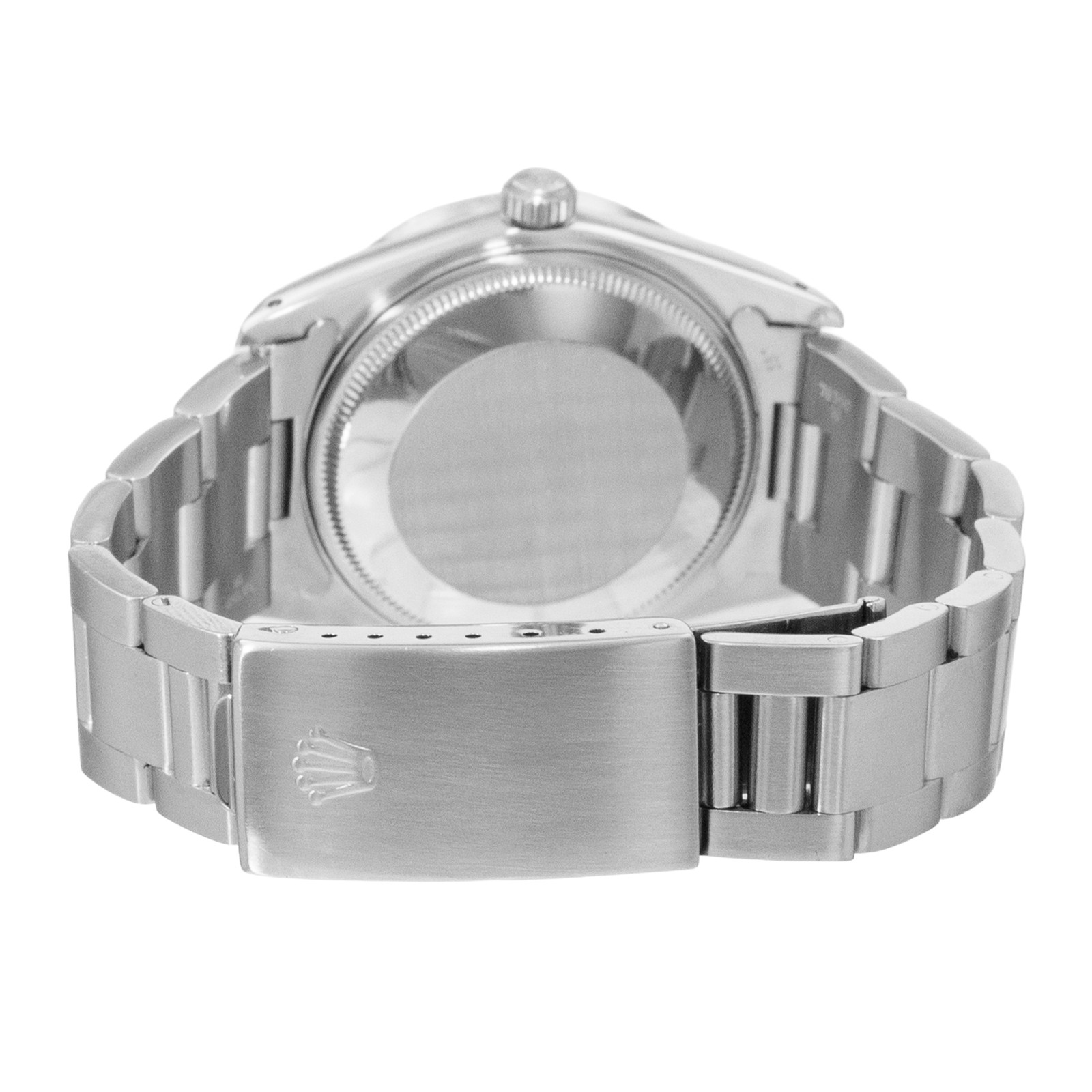 Rolex Oyster Perpetual Date 34 15010 White Roman Steel Oyster Mens Watch 1989