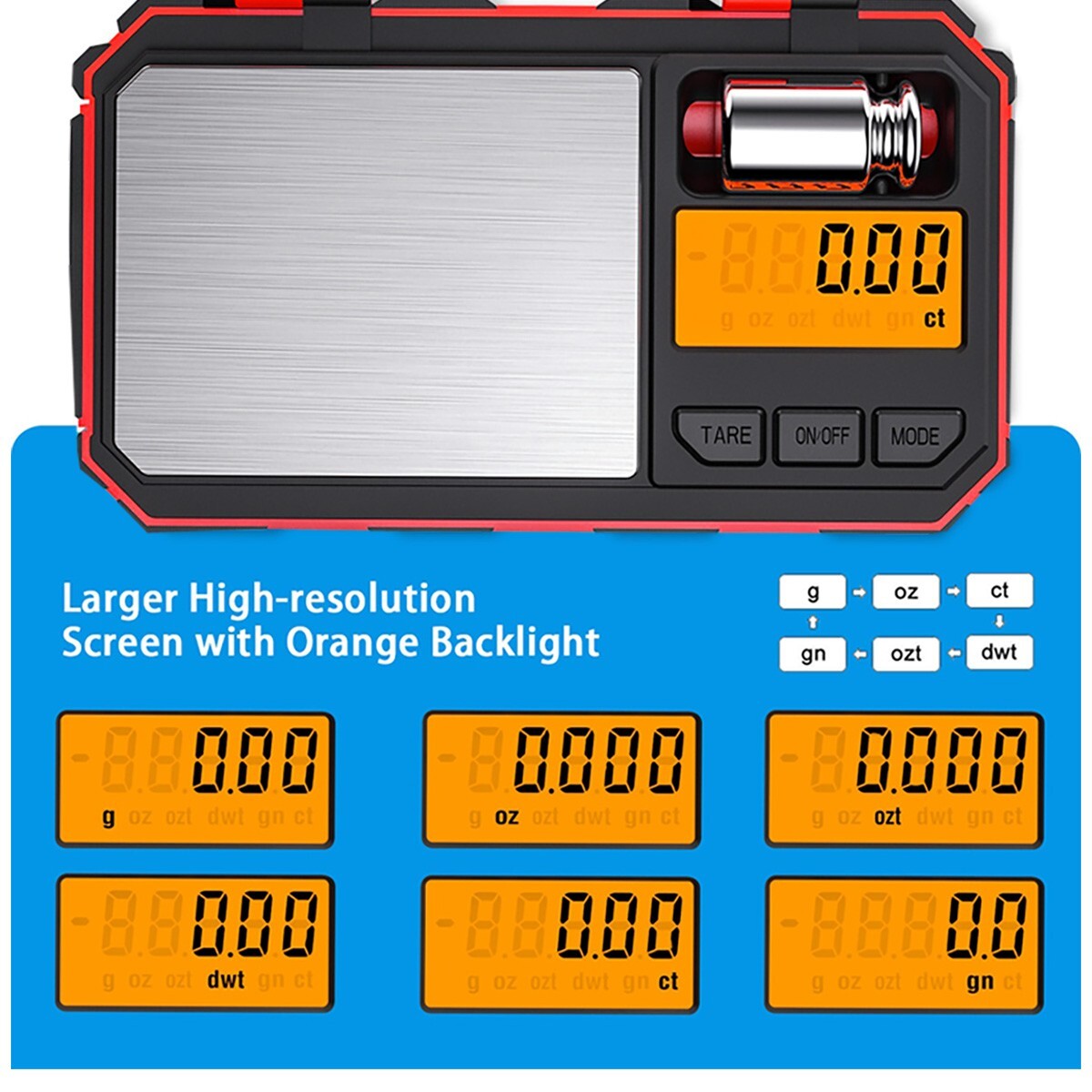 RED Fuzion Digital Pocket Scale 200g x 0.01g Jewelry Gold Gram Karat Weight