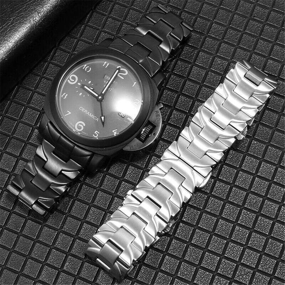 Stainless Steel Strap For Panerai Luminor PAM441 111 01316 Butterfly Buckle Band