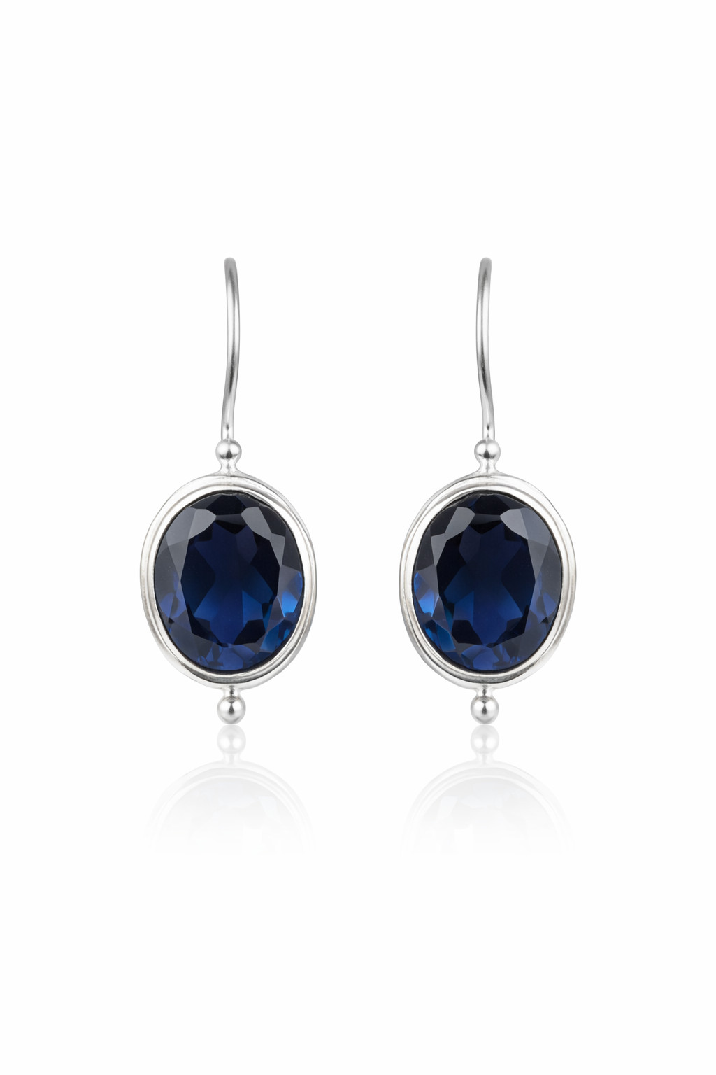 London Blue Topaz Gemstone 925 Sterling Silver Jewelry Birthstone Earrings 1.24″