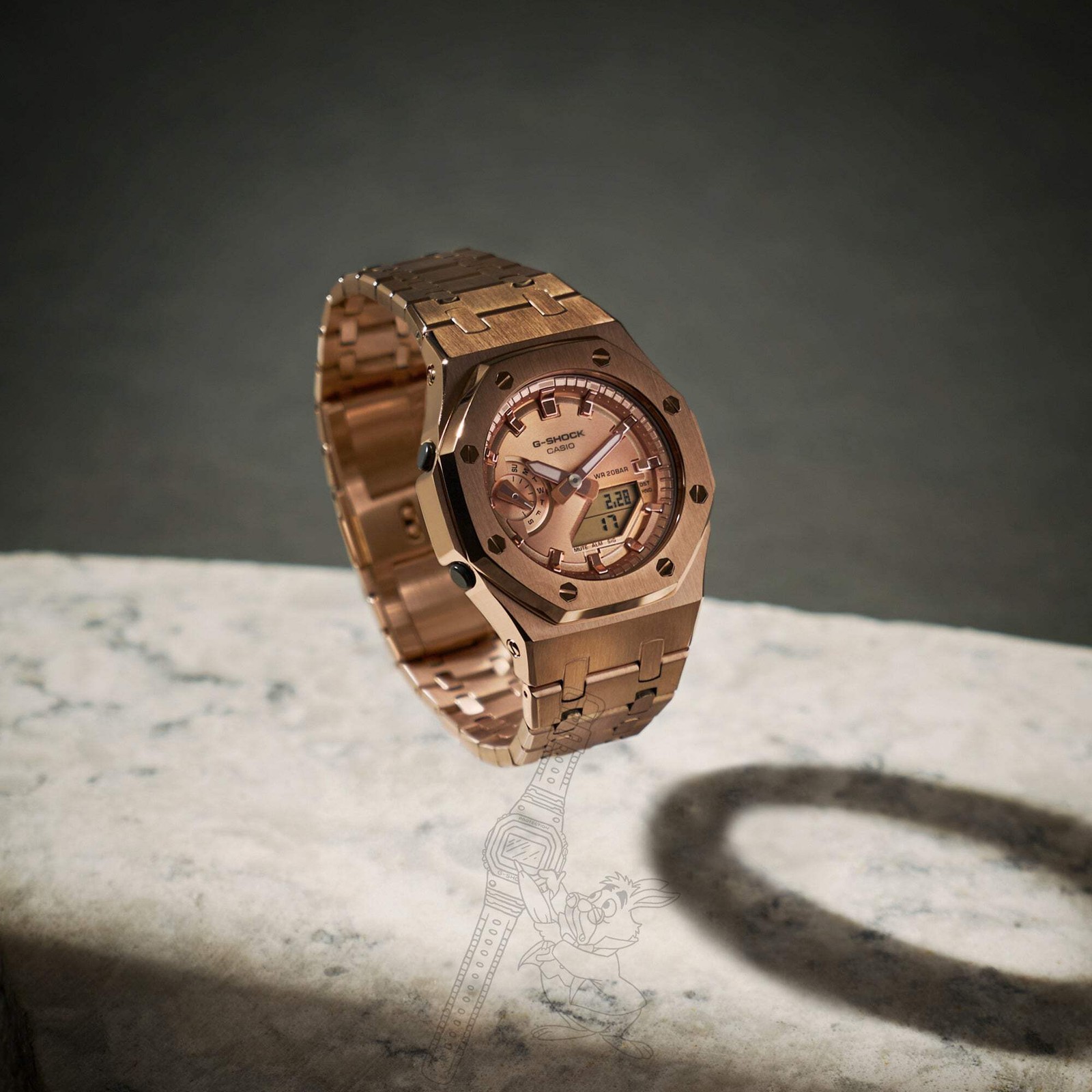 Casio GMA-S2100 G-Shock Watch – Rose Gold w/ Bracelet Mod – Mid-Size