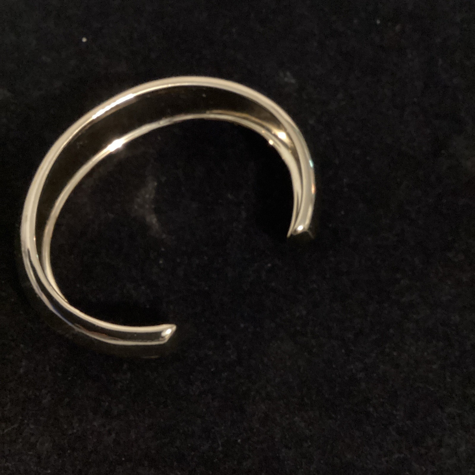 Gold Tone Open-Ended Cuff Bangle Bracelet Multi-Tone Gold No Stone