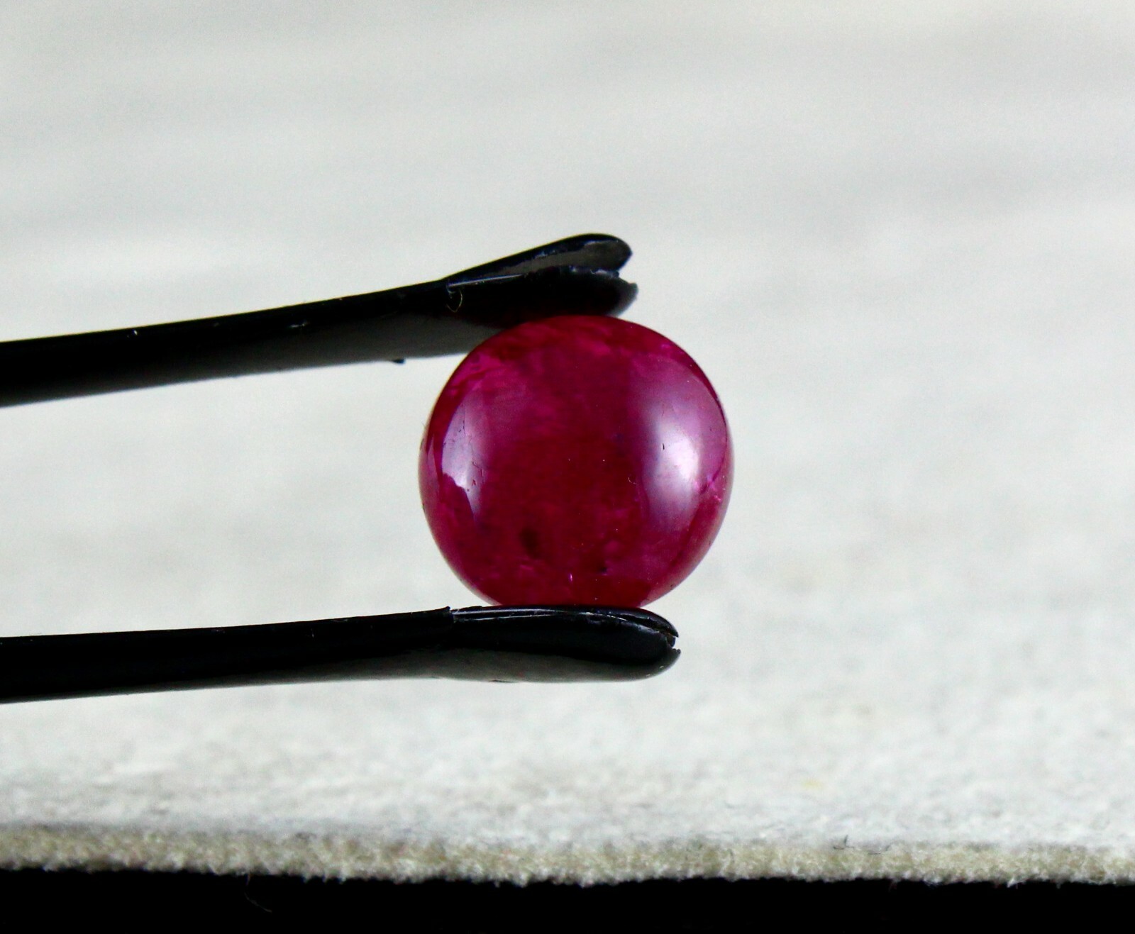 Certified Gtl Natural Untreat Burmese Ruby 6.21 Ct Round Cabochon Gem Ring