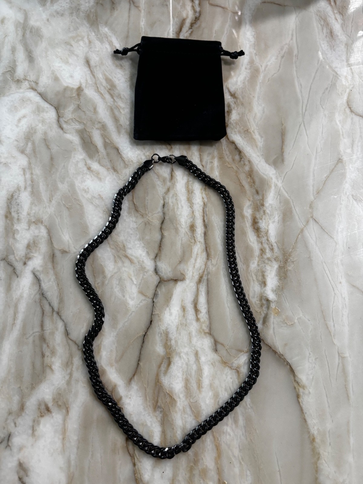 Steel 24 inch Black Cuban chain, 8mm