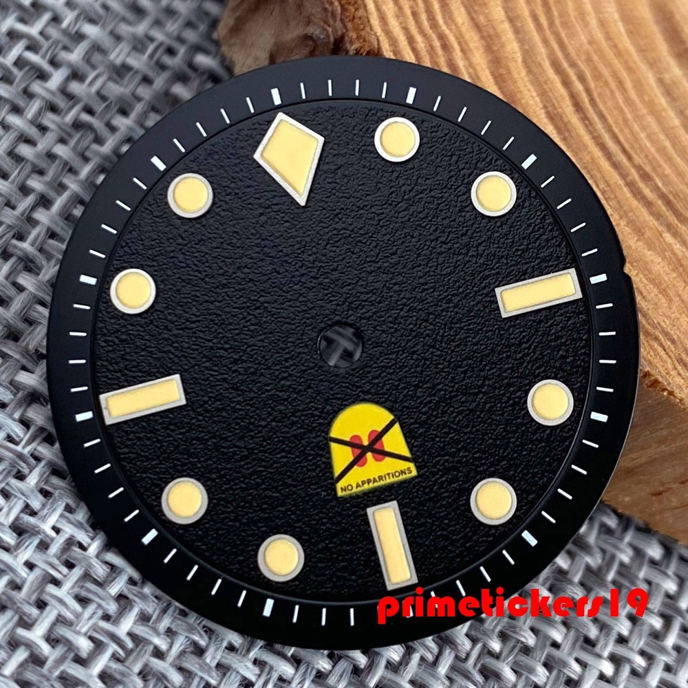 29mm Hallowmas Ghost Watch Dial Luminous Fit NH35 NH36 NH38 Movt Wristwatch Face