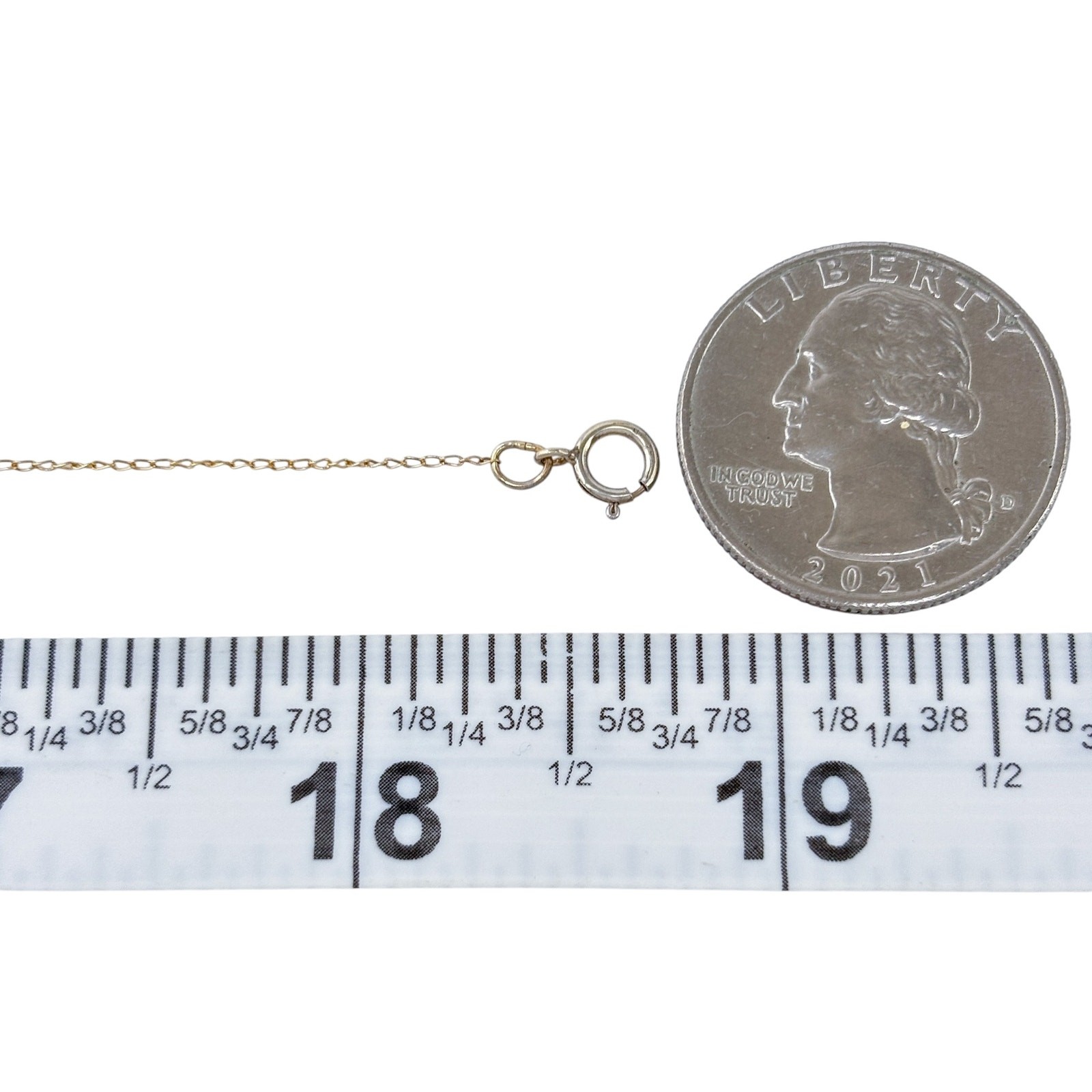 Vintage Gold-Tone Sterling Silver 925 0.9mm Curb Link Chain Necklace 18.5″