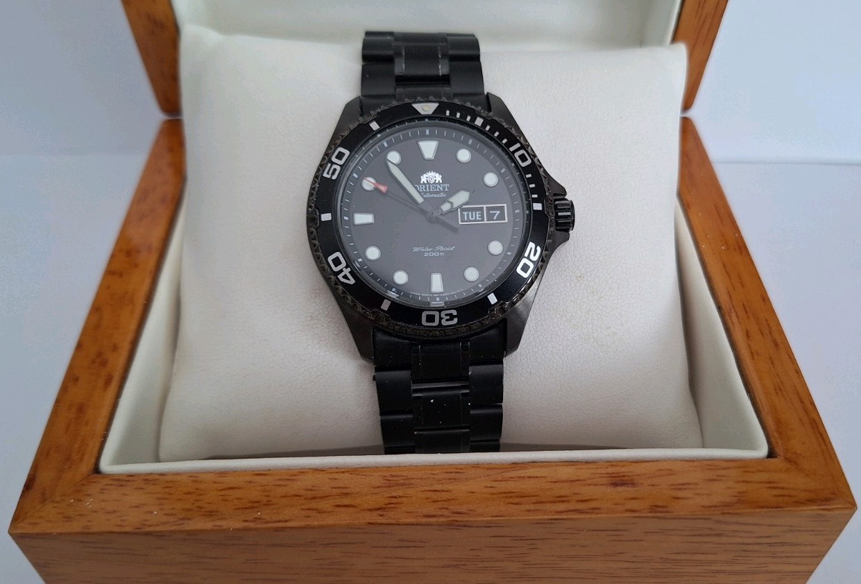 Orient Ray II Raven AA02 Mens 200m Automatic Diver Watch – Cal F6922- Excellent
