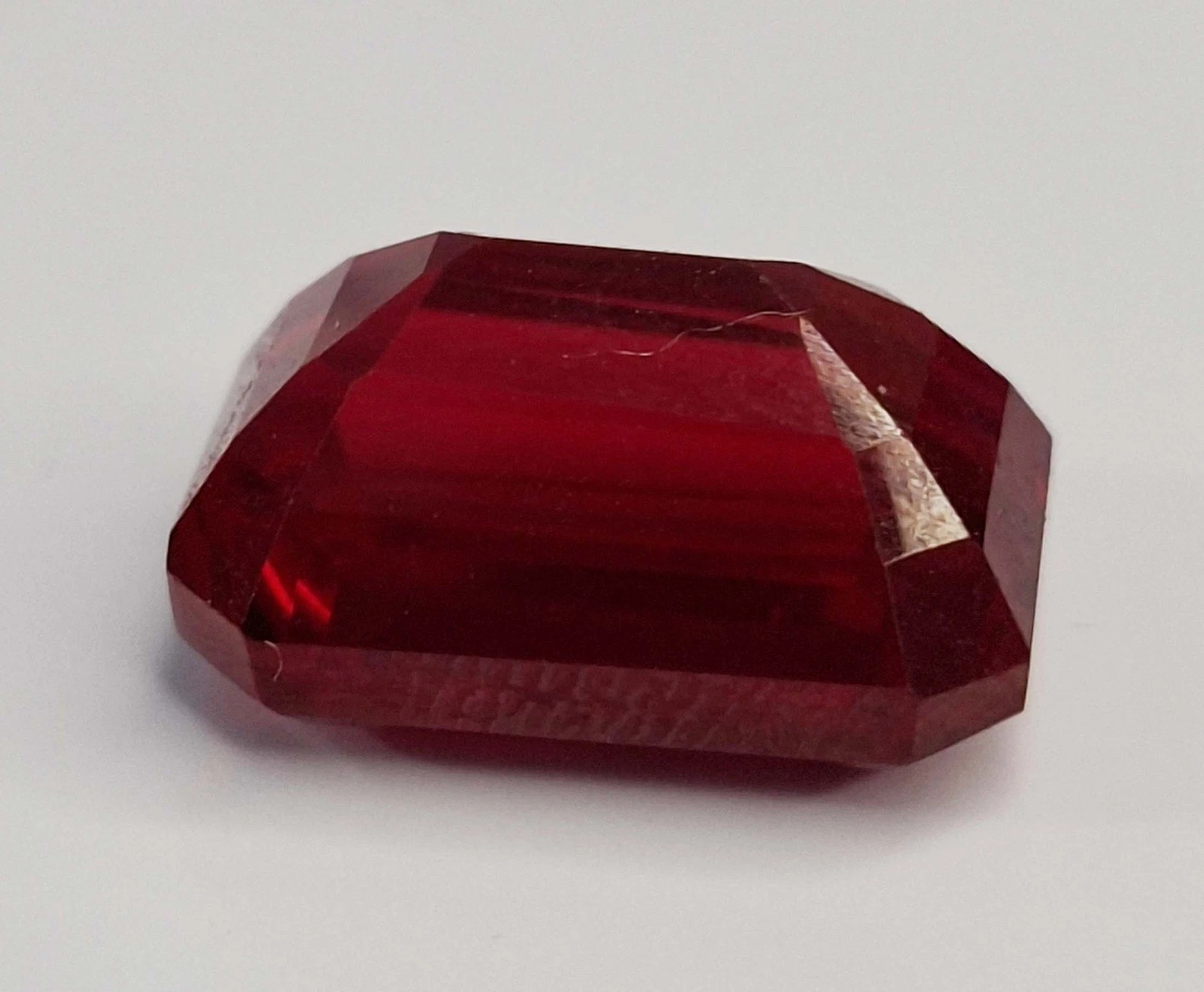 Natural 10-12 Ct Red Ruby Mozambique Emerald Cut Certified Loose Gemstone
