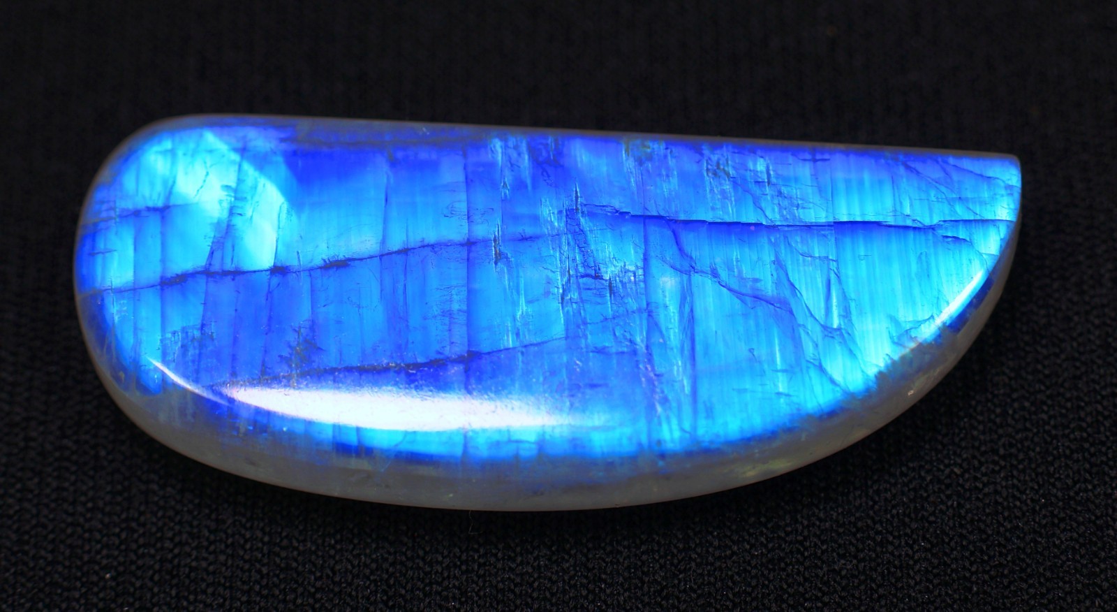 40 Ct 7X15X38 mm Natural Blue Fire Rainbow Moonstone Fancy Cabochon Gems RU-353