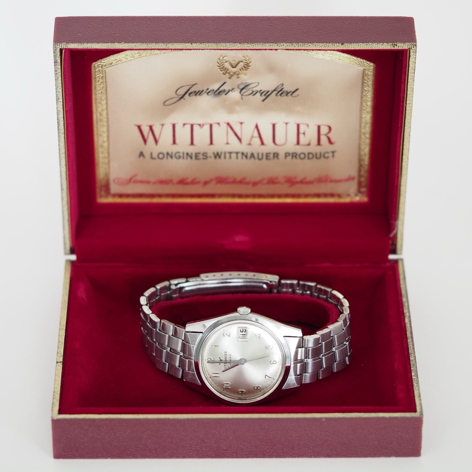 Vintage 1960’s WITTNAUER Geneve 34 mm – All Original w/ Box – SERVICED