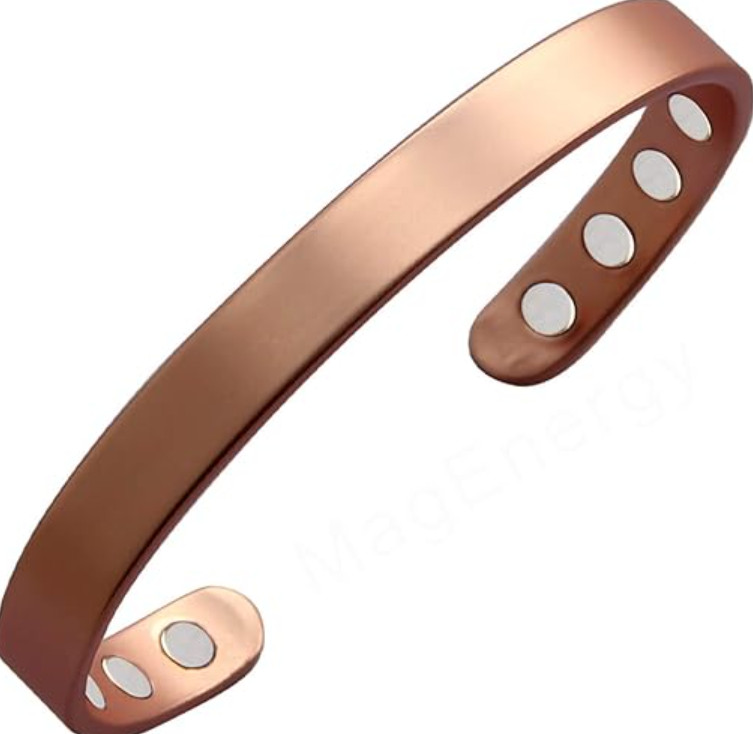 Copper Bracelet for Men and Women, 99.9% Pure Copper Magnetic Bangle with 8Pcs 3