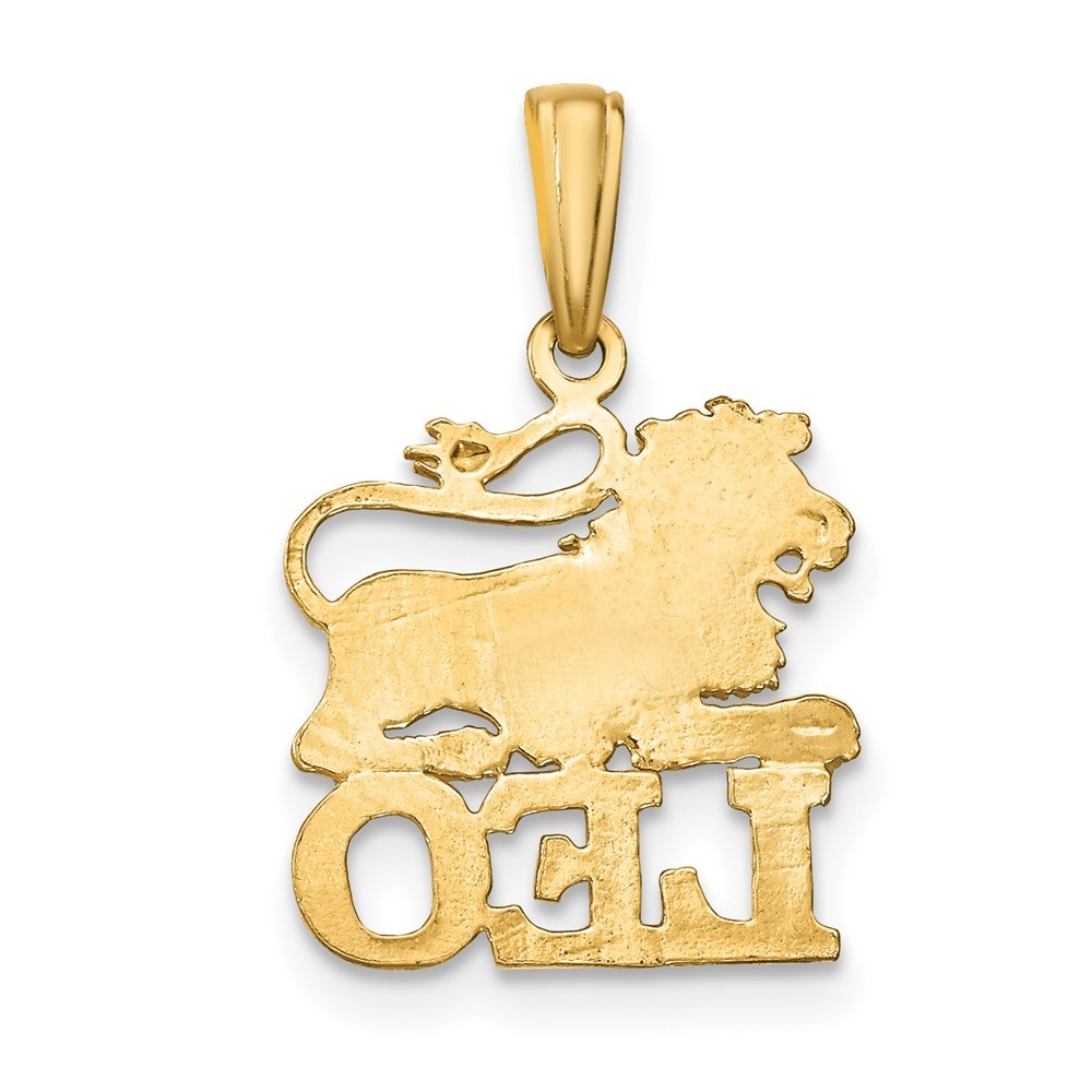 10K Yellow Gold LEO Zodiac Charm Pendant 0.88gm L-19.8 mm, W-13.4mm