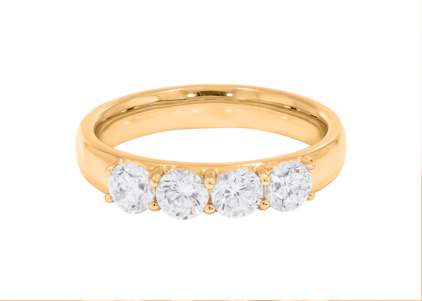 Lab Grown Diamond Engagement Ring 0.96 ct Certified Round Cut 14k White Gold