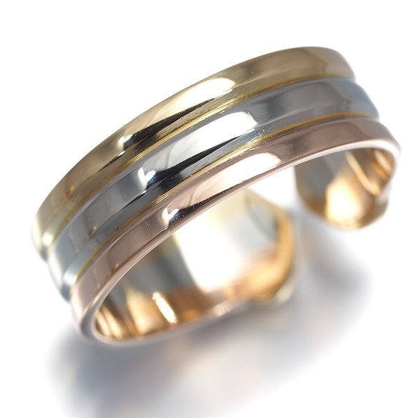 Cartier Ring 2C Double C K18YG/WG/PG US 6 Jewelry