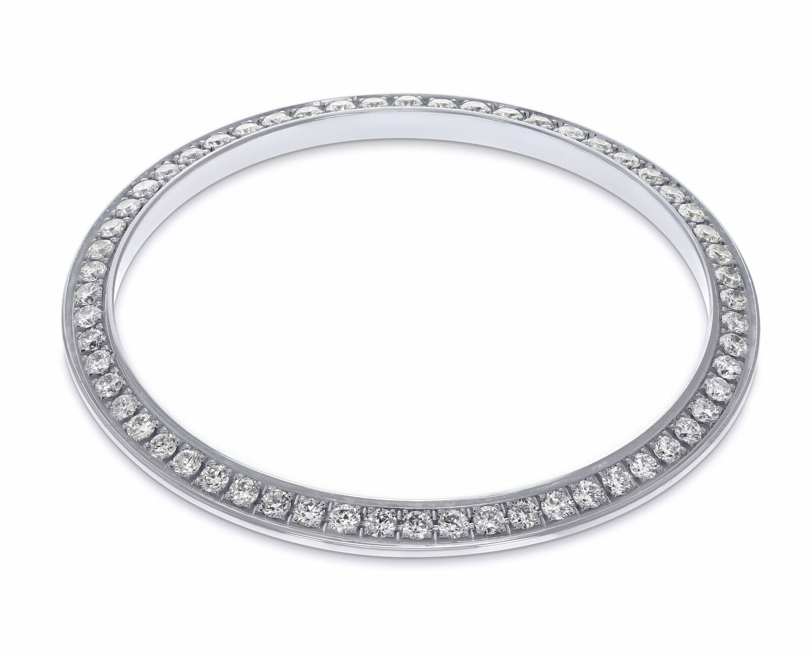 STAINLESS STEEL .90CT NATURAL DIAMOND BEZEL FOR ROLEX DATE 15000, 15010, 15200