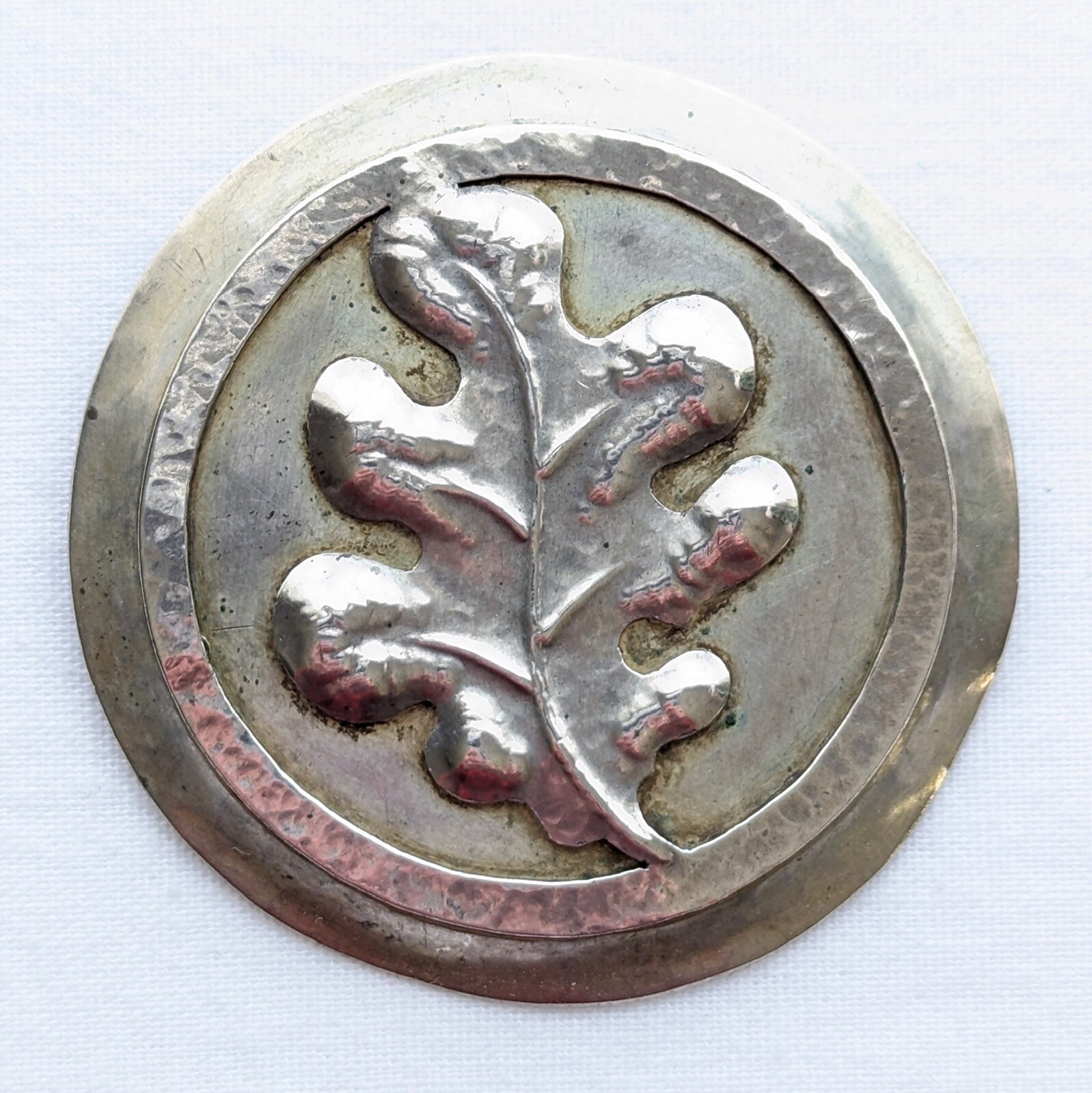 Vintage Perli Art Deco Brooch Pin Oak Leaf 835 Silver Art Nouveau Jewelry