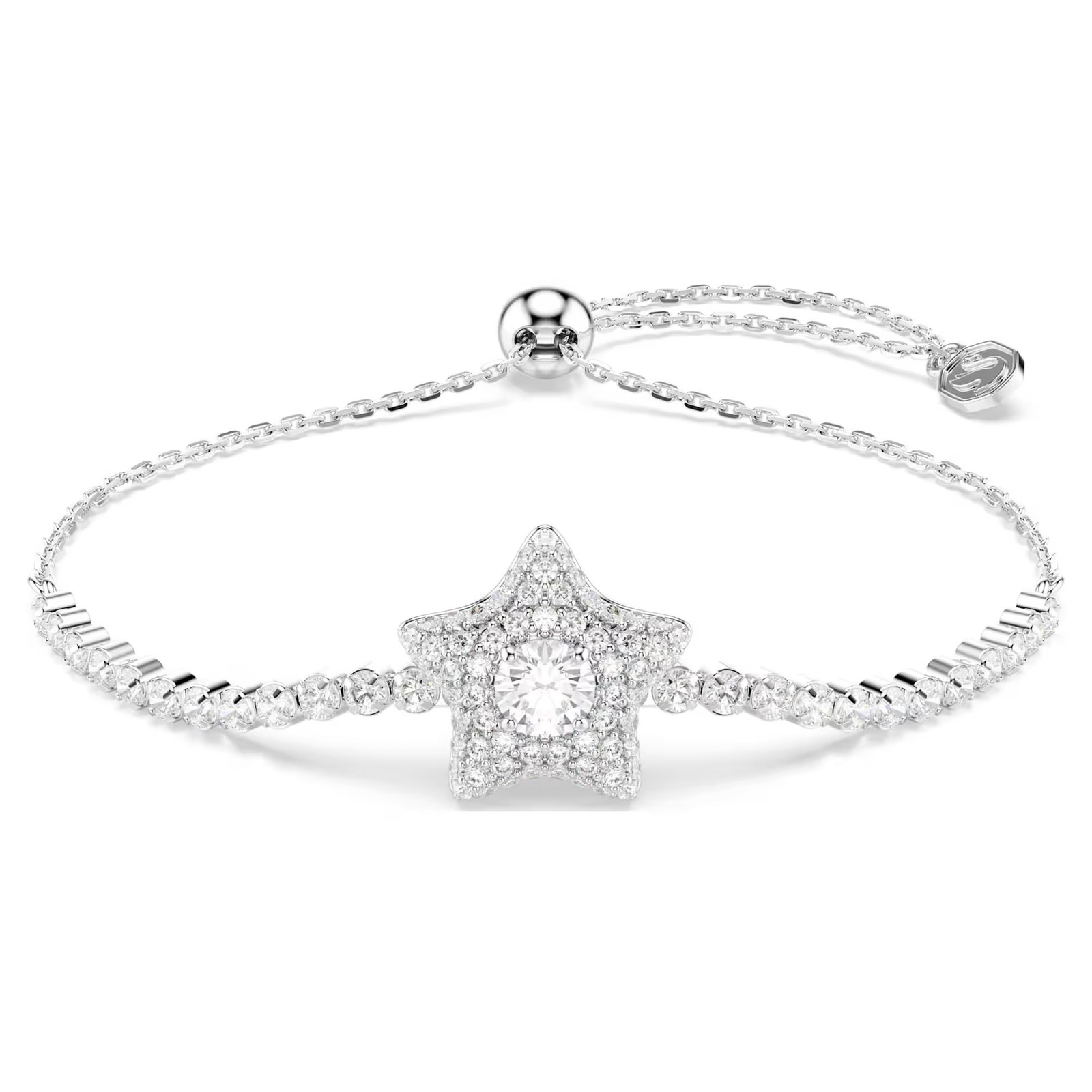 Swarovski Sublima Bracelet, Round Cut, Star, White, Rhodium Plated 5758392