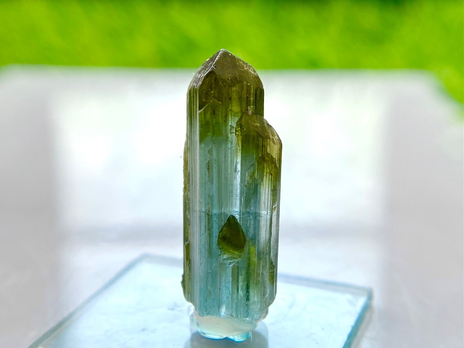 Premium Natural Indicolite Tourmaline Crystal 2.4 Grams 25x9x7mm