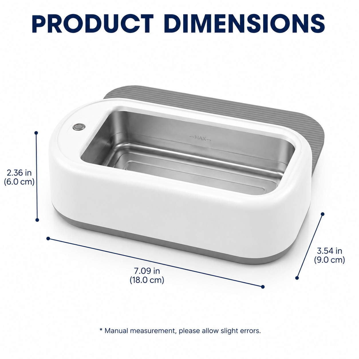 Ultrasonic Jewelry Cleaner Portable Ring Cleaner Machine for Glasses Watches USB