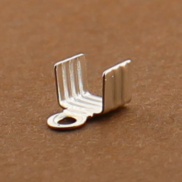 36pc,Gold or Silver Fold-Over Cord Ends, Beadalon Leather Crimps 338A-002,