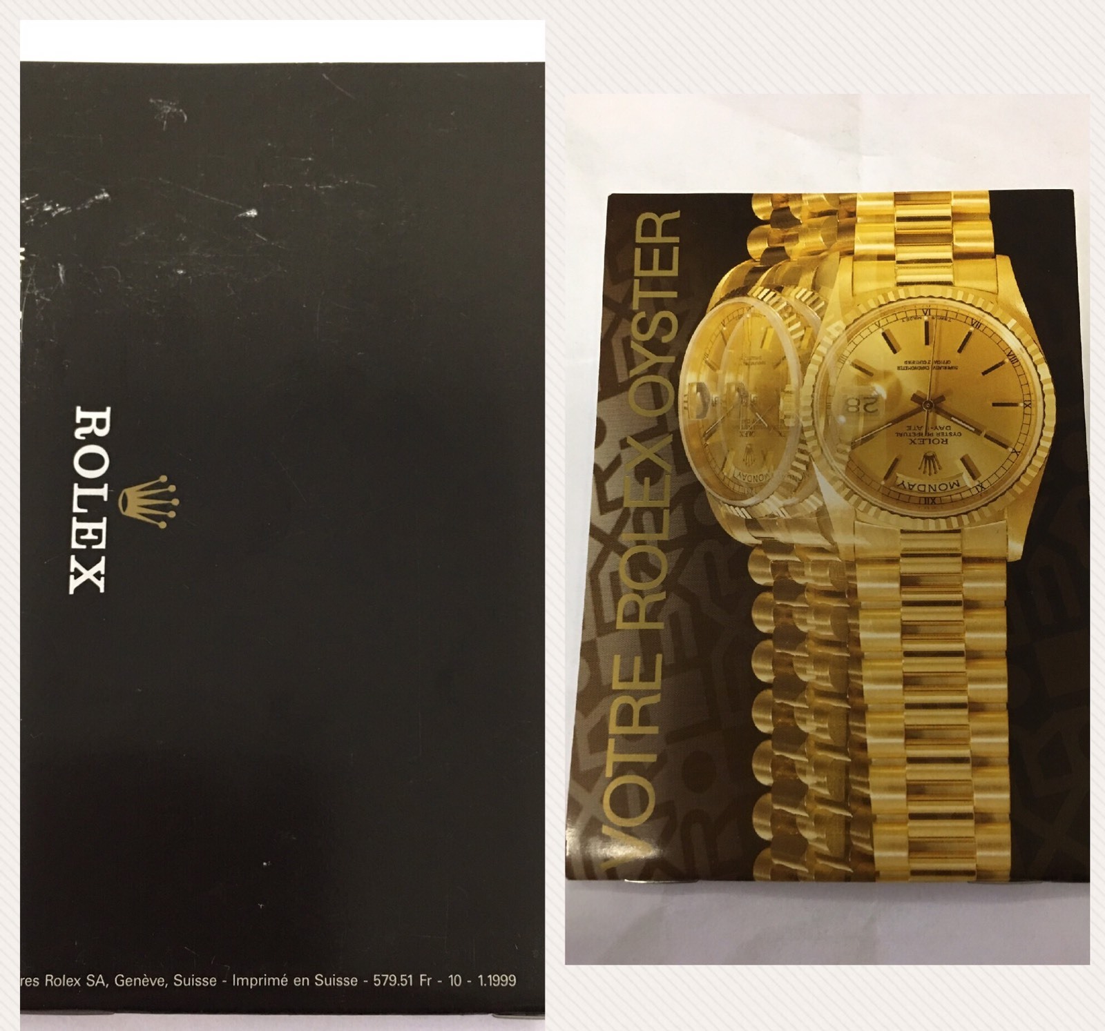 rolex daytona booklet France 1999