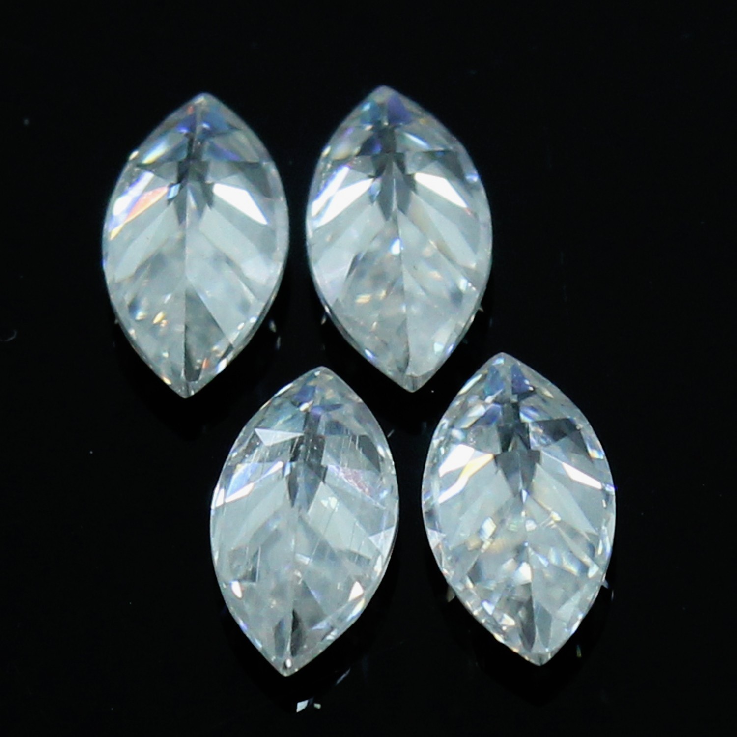 Natural Certified D Color VVS1 Excellent 2.5×5 MM Marquise White Diamond 4 Pcs