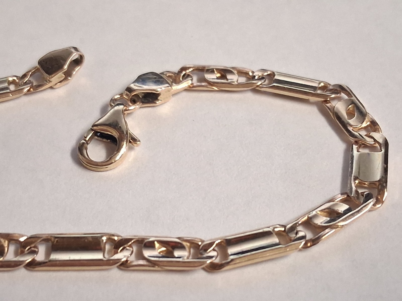 (RI4) 14k Yellow Gold Mariner Bracelet (11.1 Grams) Size 7-3/4″ (5 MM)