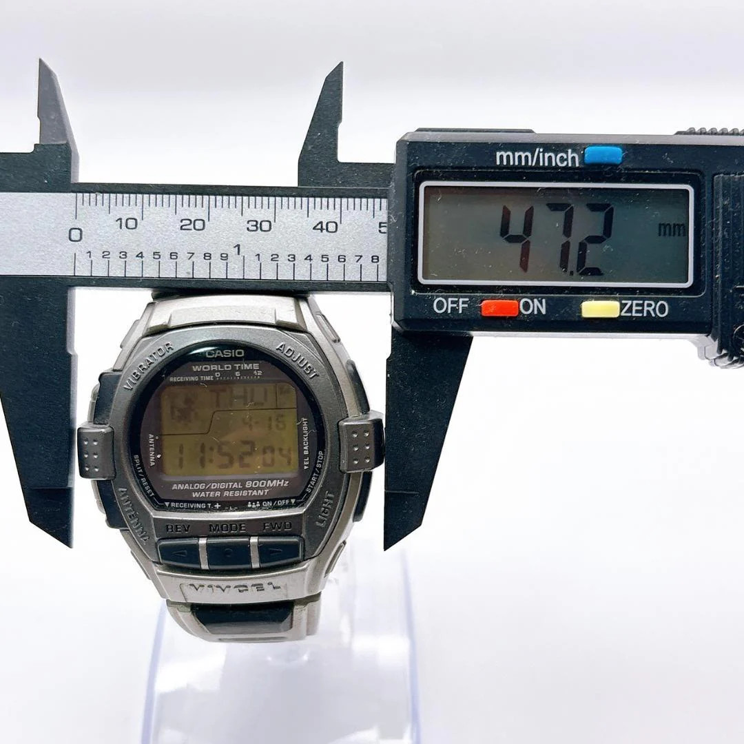 Casio Vivcel Vcl-100 Module 1555 Digital Silver-Toned Watch