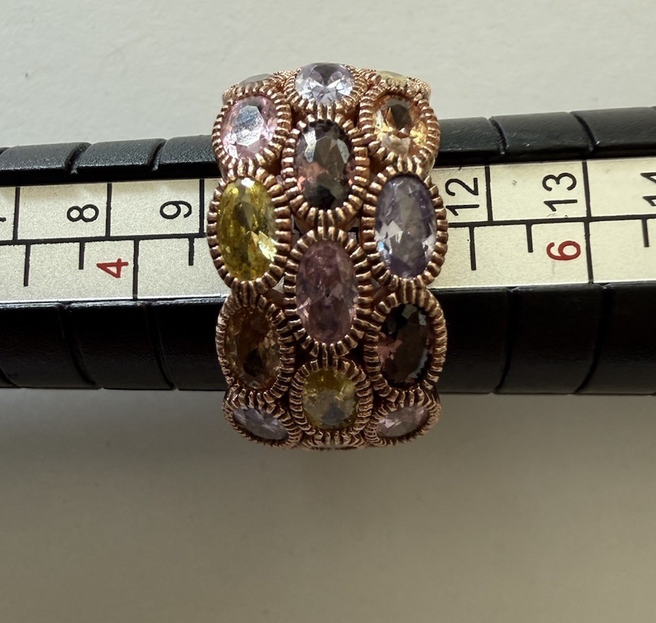 925 Sterling Silver Fuzion Creations Multi Stone Ring