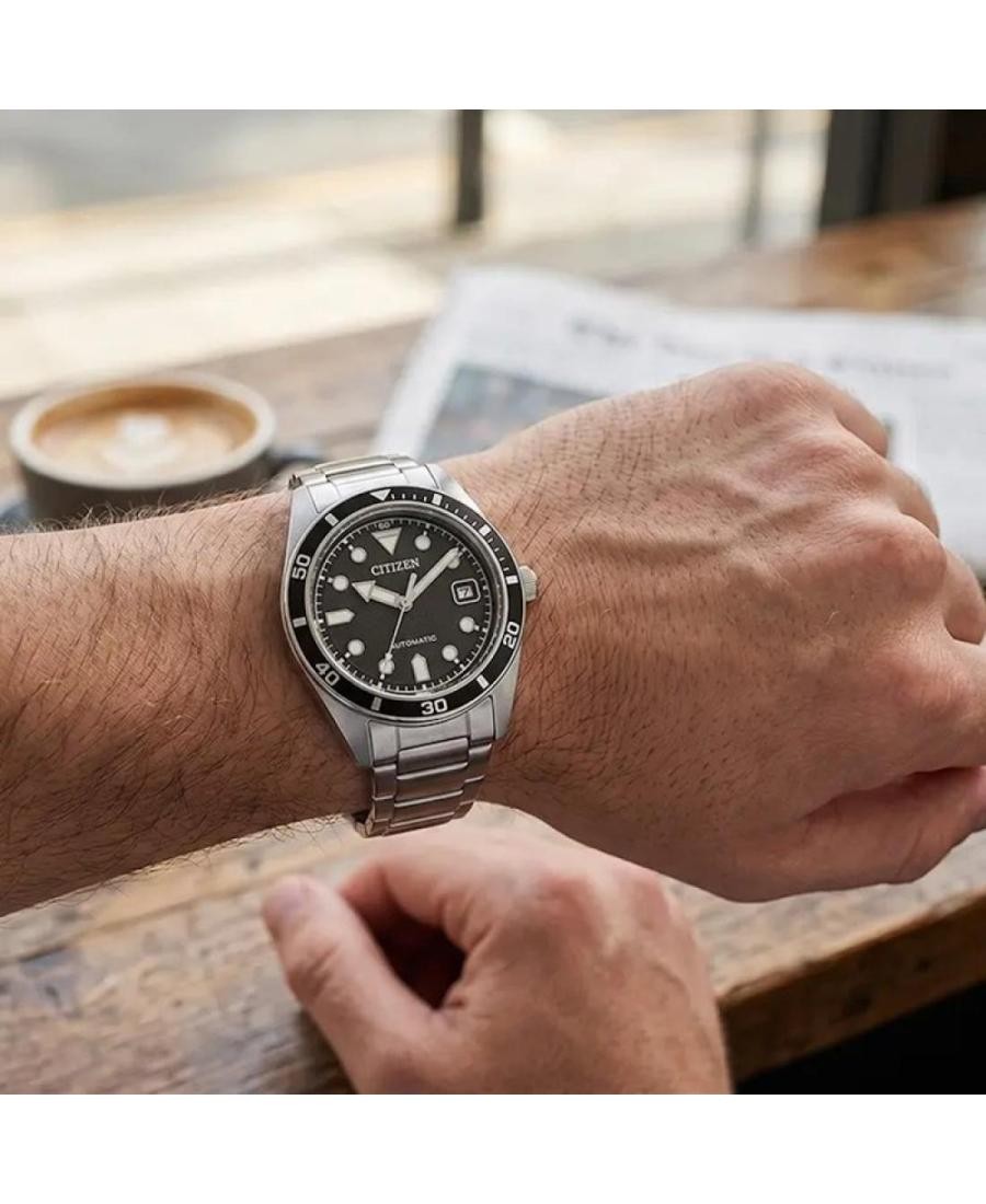 CITIZEN Men Analog Automatic Casual Watch Classic Dress Black Dial Waterproof Ro