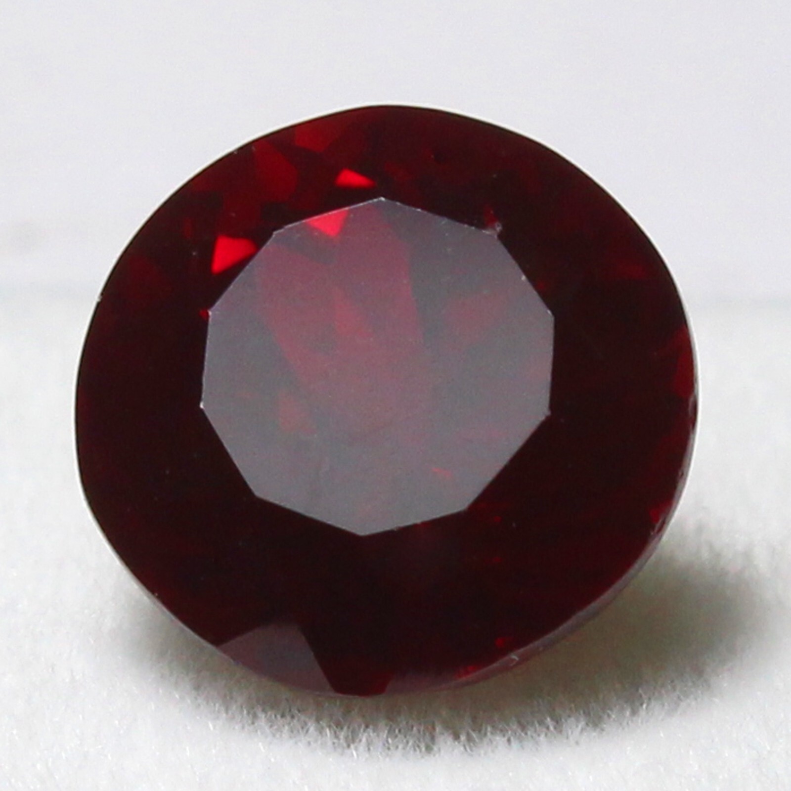 Natural Certified Mogok Deep Red Ruby 7×7 mm Round Cut Unheated Loose Gemstone