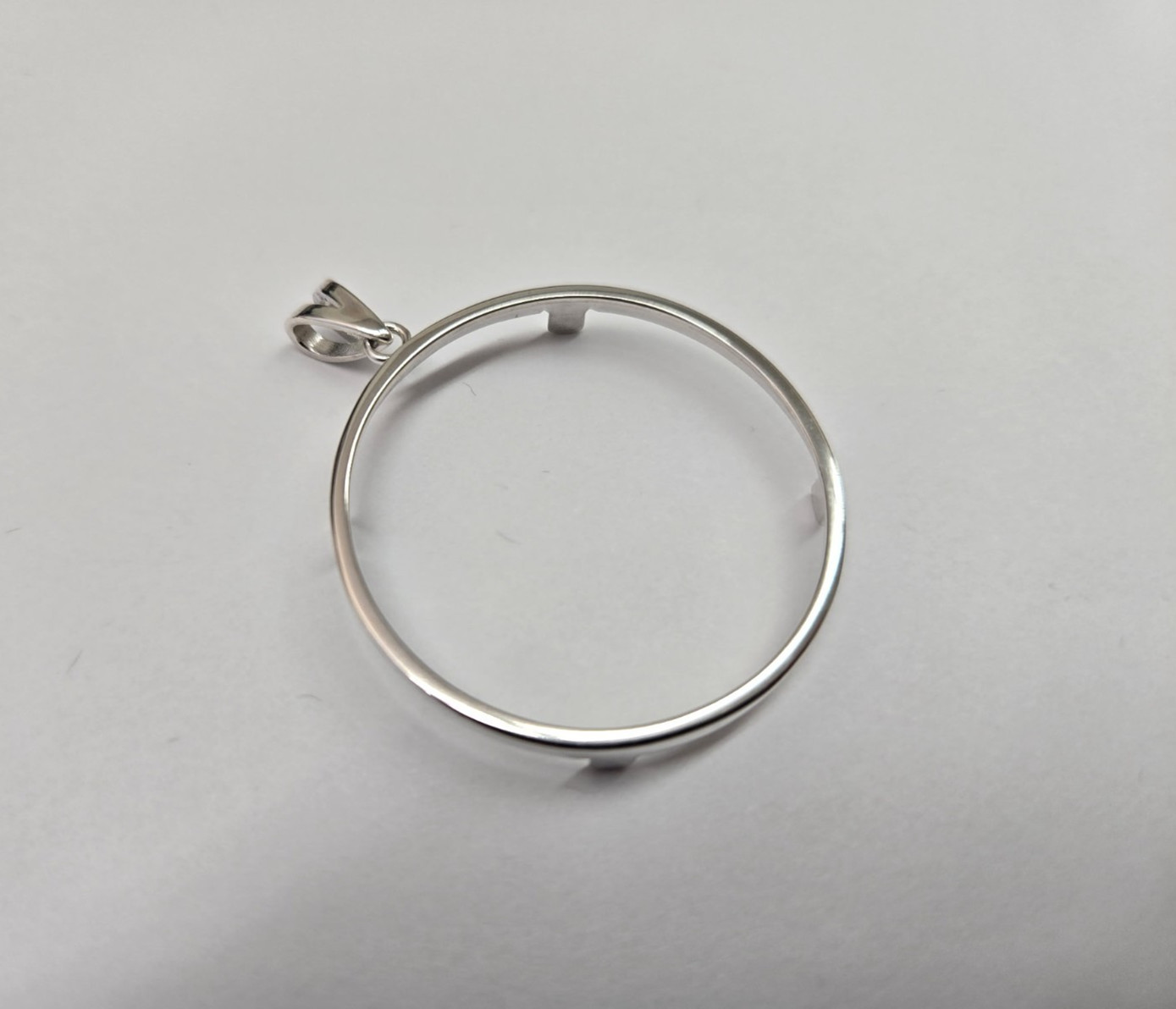 Sterling Silver 1 Onza Plata Libertad Bezel 36 mm Coins Prong Back Round Edge