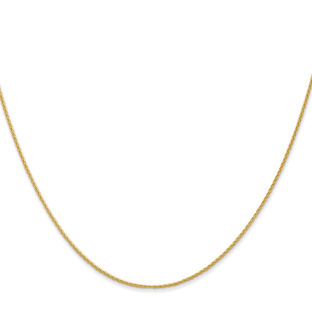 10k Yellow Gold 1mm Parisian Wheat Chain Necklace 20″ for Women 1.95g