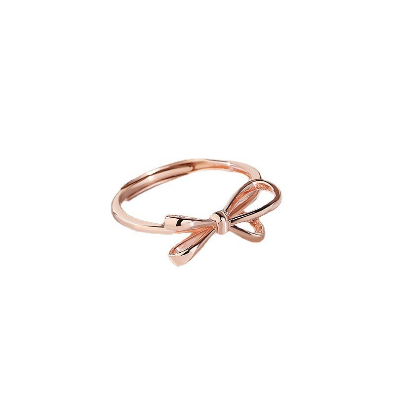 Bow Tie Bowknot Band Ring in 925 Sterling Silver