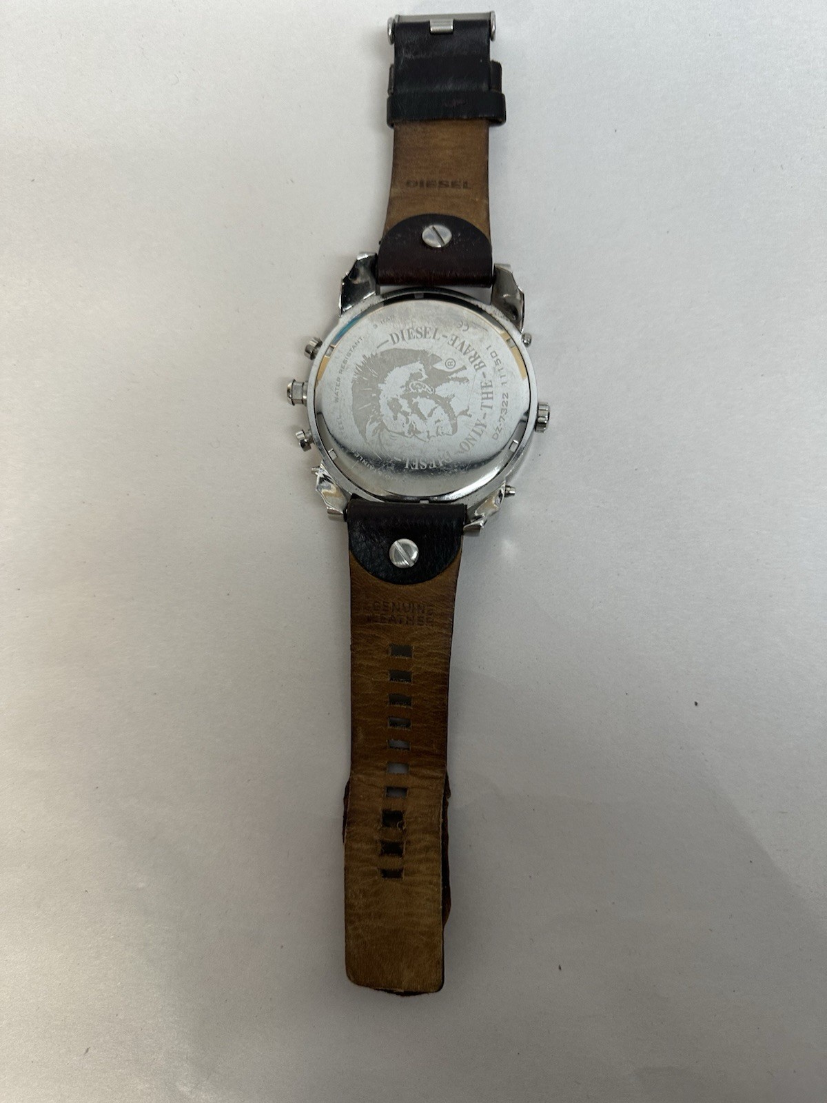 DIESEL DZ-7322 Mr. Daddy 3 Bar Chronograph Blue Dial Men’s Watch (NEEDS BATTERY)