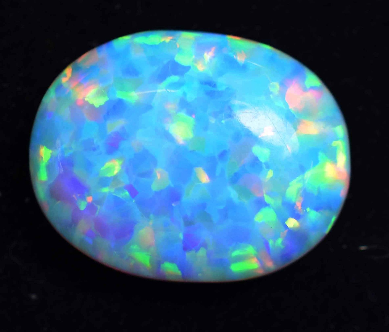 15.75 Ct Natural Ethiopian Fire Opal Certified Play of Color Untreated Gemstone