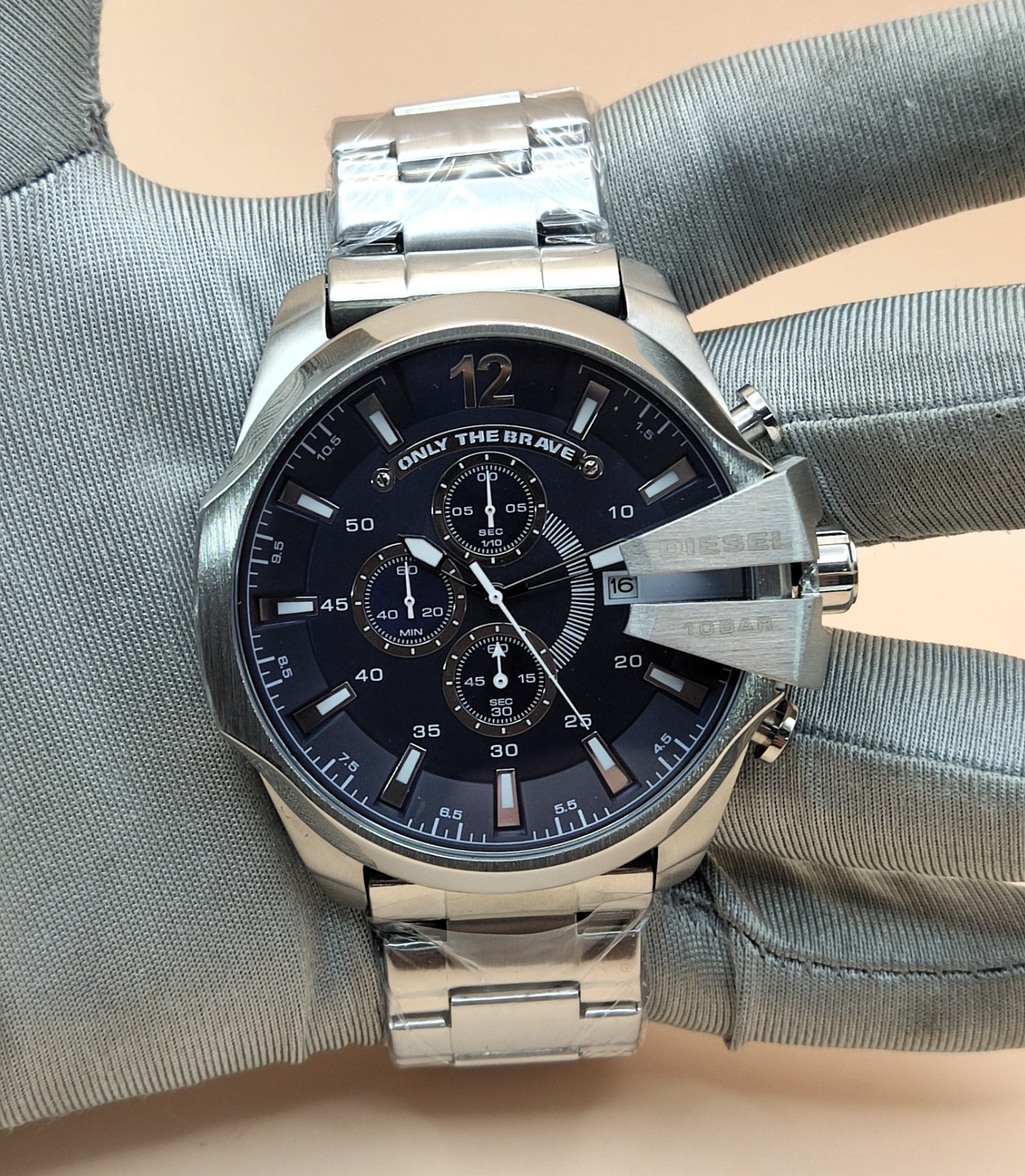 Luxury Diesel Only The Brave 10 Bar Blue Dial Refurbished Men’s Wrist Watch