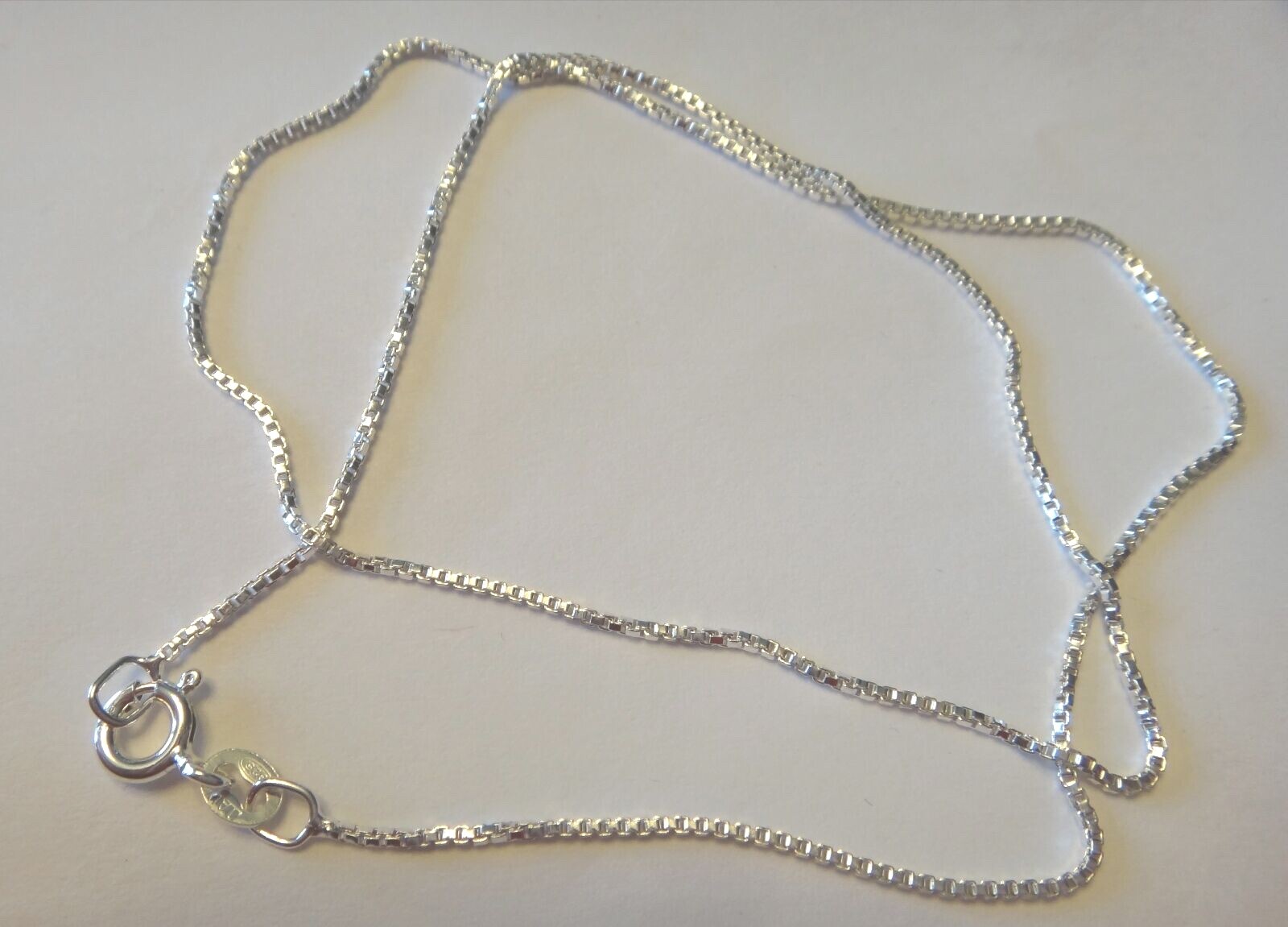 Sterling Silver 14″ 16″ 18″ 20″ 24″ OR 30″ 1mm Box Chain Necklace for Charms