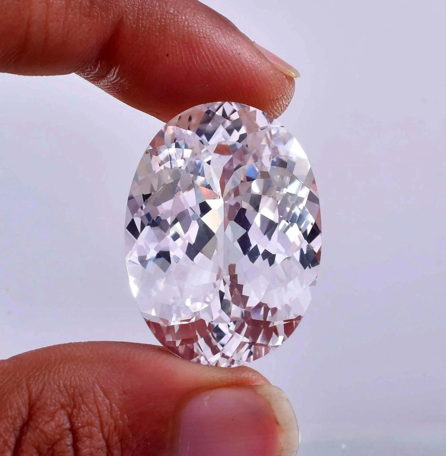 Stunning Natural White Sapphire 20-22 CT Oval Cut EGL Certified Gemstone Montana