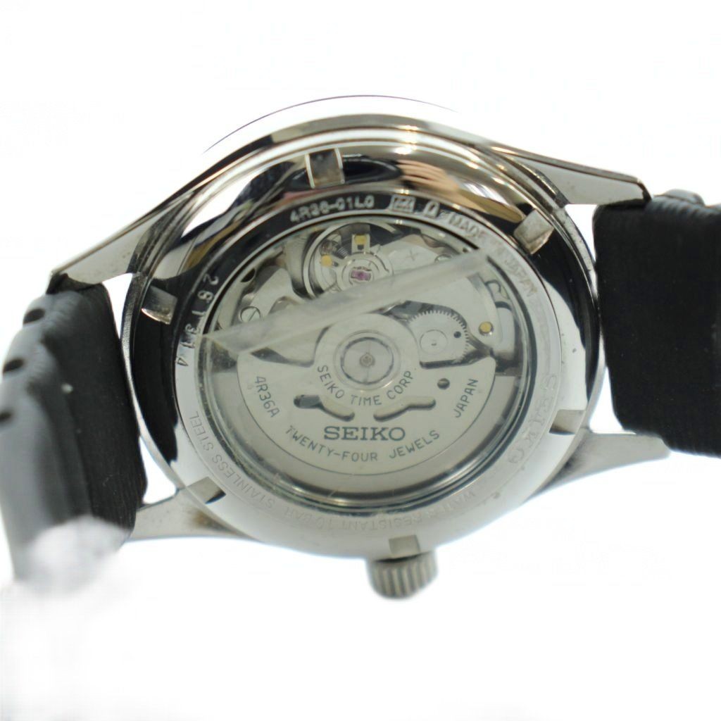SEIKO 4R36 01L0 Presage Watch Automatic Date Calendar Roman Black Dial Silver GY