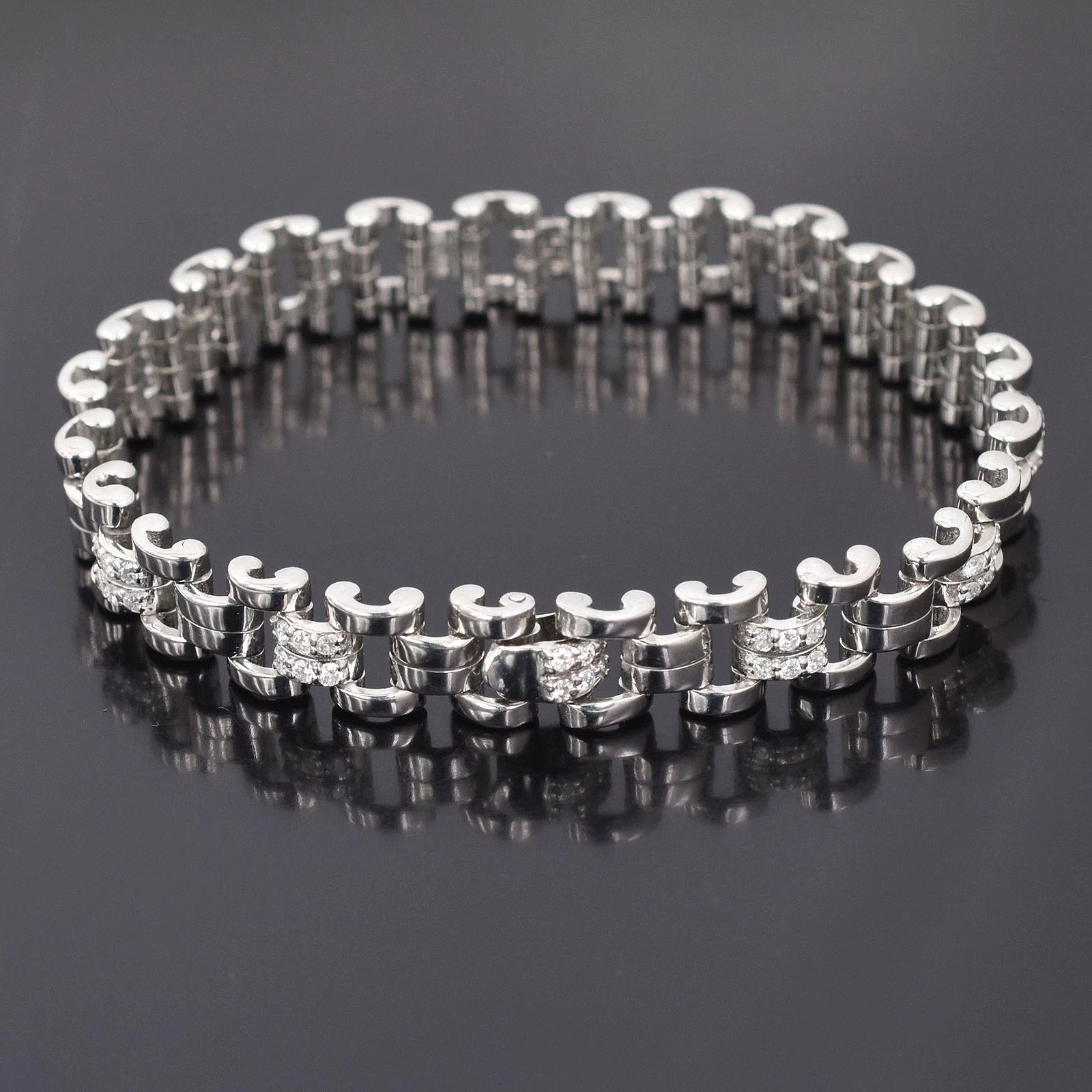 3.00Cts. Certified White Diamonds Bracelet In 925 Silver – Tariffs Free