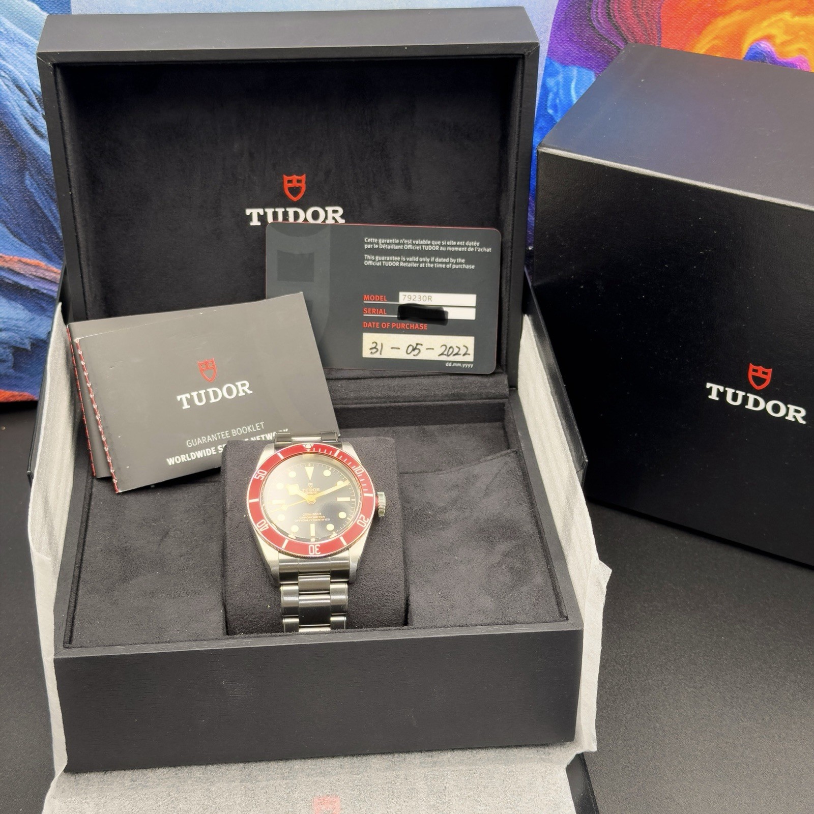 TUDOR Black Bay Heritage 79230R Full Set Black Dial Red Bezel