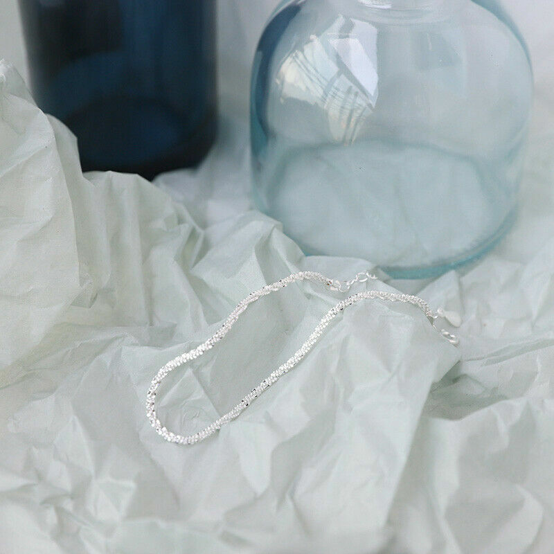 EPIC VAULT-Elegant 925 Sterling Silver Women’s Flash Braided Chain Bracelet