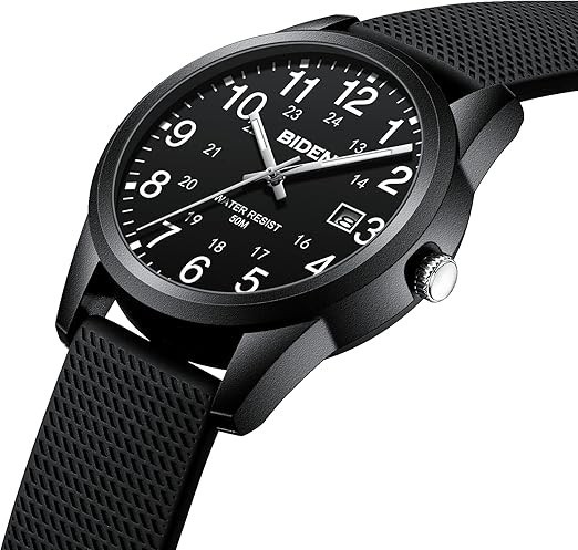 Analog Quartz Sport Watch Waterproof Easy Read Dial Military Time Unisex Watch