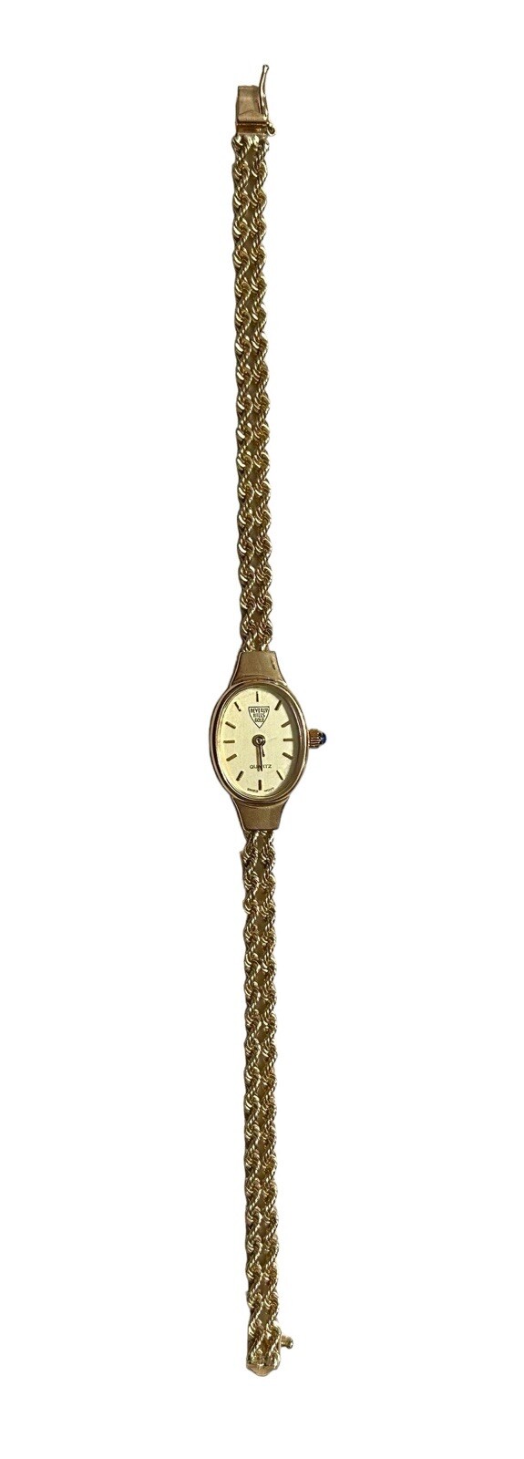 14K Gold Yellow Gold BEVERLY HILLS Women’s Rope Bracelet Watch 12.45g 6.5”