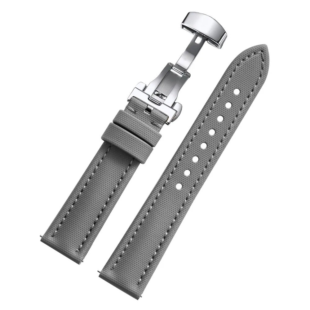 Waterproof Sailcloth Watch Band Nylon Strap Quick Release 18-22mm Durable New