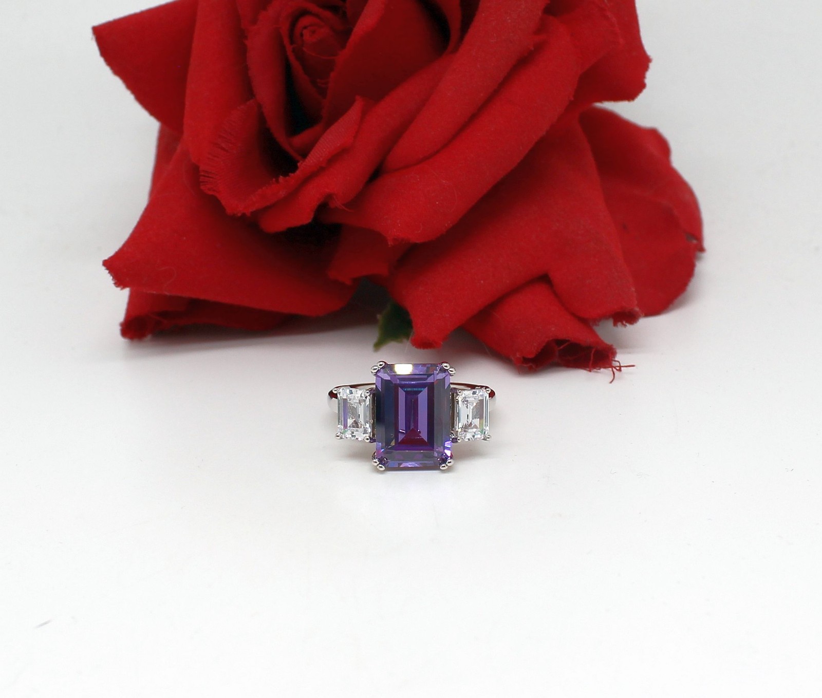 Sterling Silver NWOT LNT CZ Cocktail Ring Size 10 7.69g CAT RESCUE