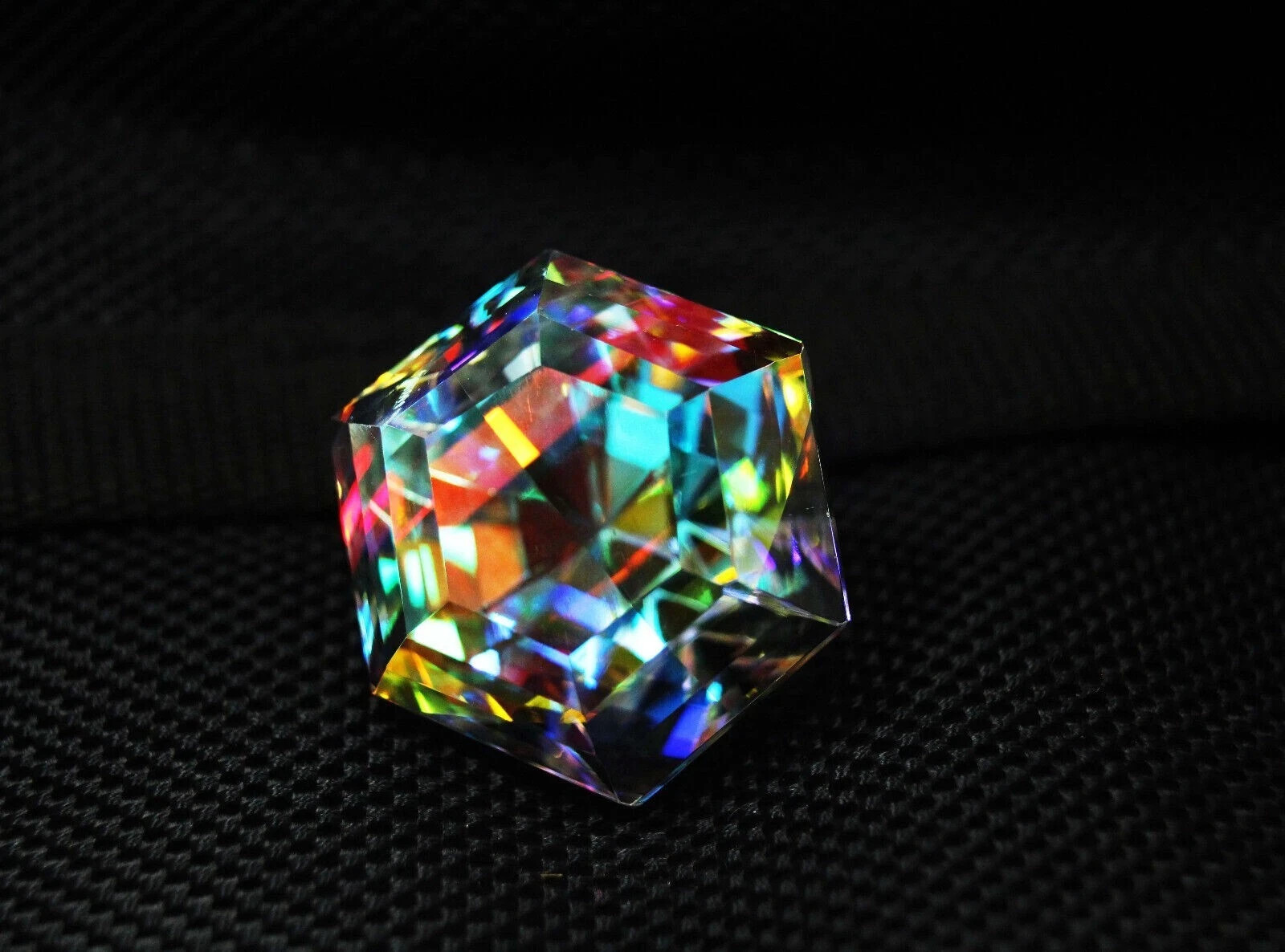 50.5 CT+ Rainbow Color Hexagon Cut Natural Mystic Topaz Certified Loose Gemstone