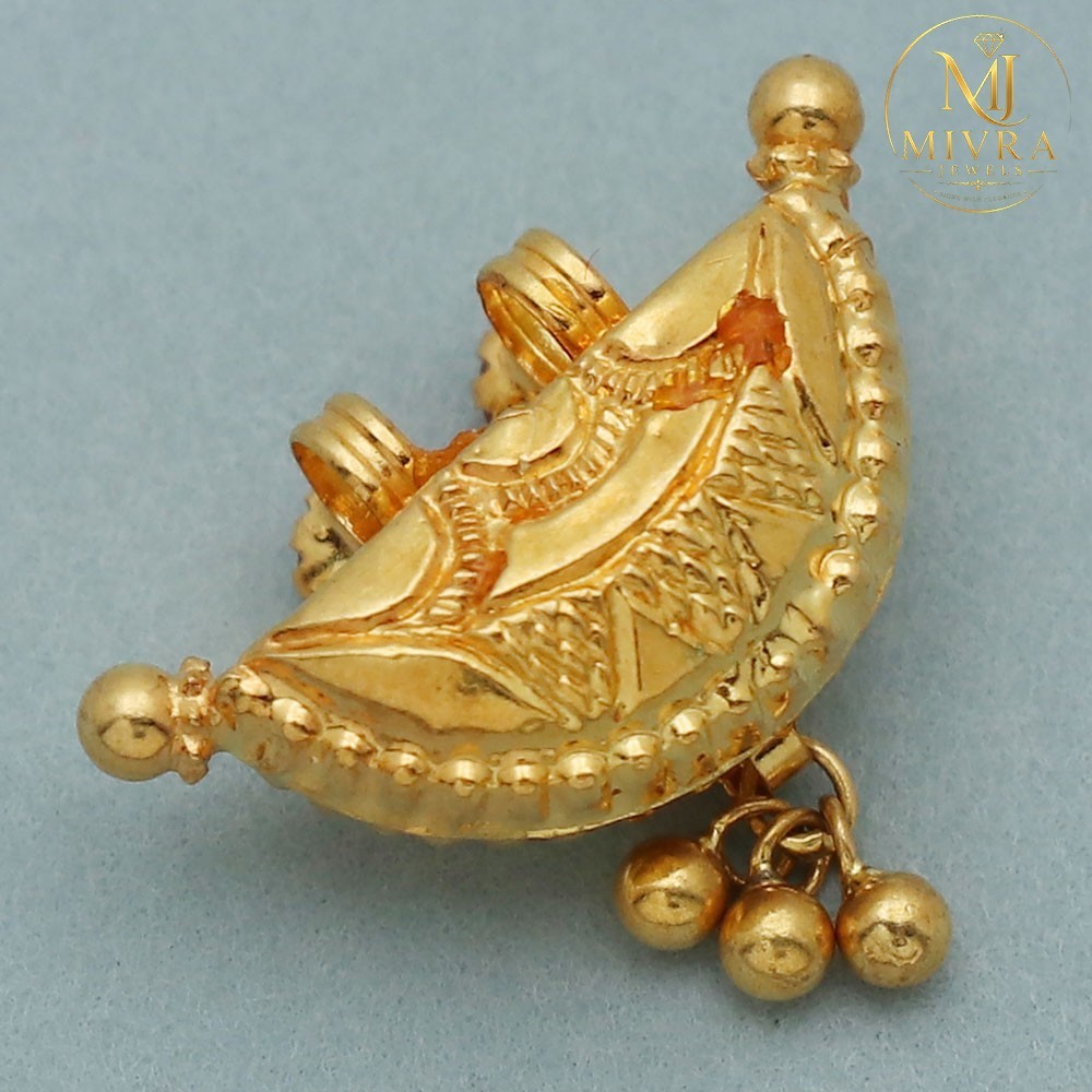 Authentic 22K Gold Jewelry, Popular Pendant Style, 1.3cm, 2.75g