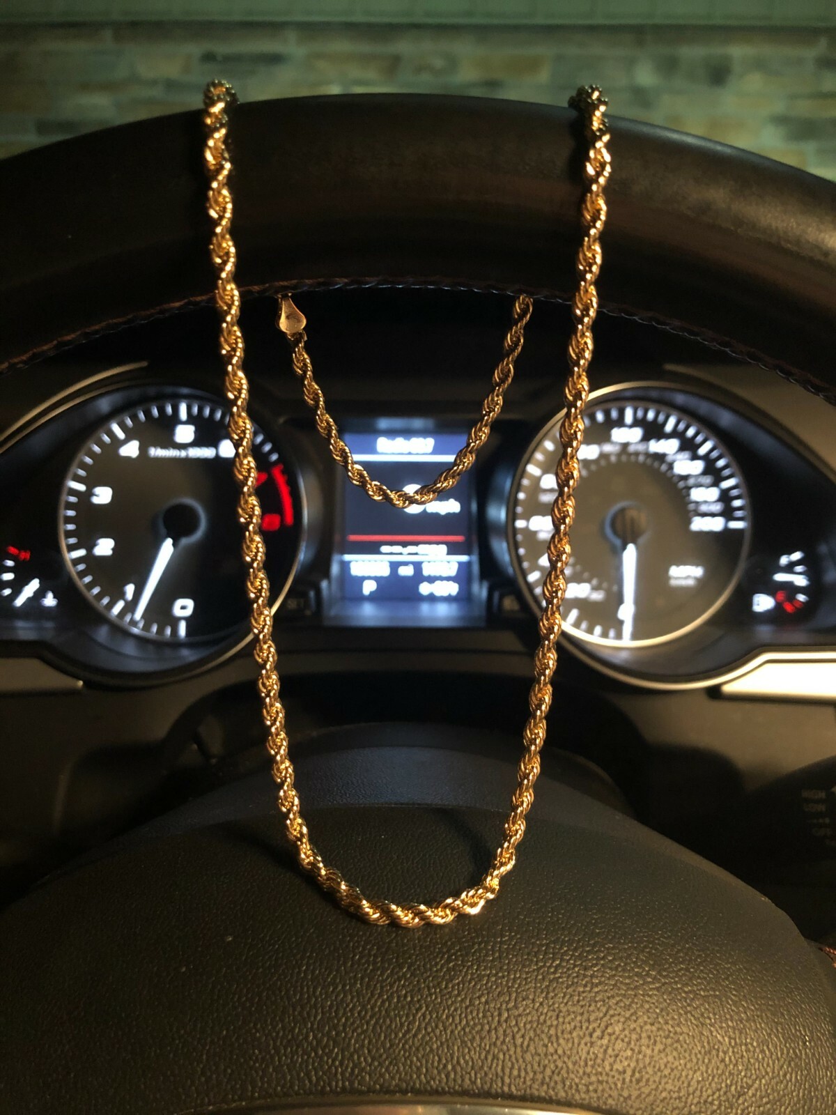 Men’s 14k Gold Stamped Rope Chain 20 Inches ” 4mm Plated Necklace
